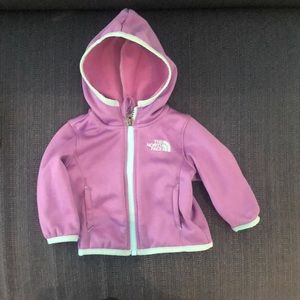 0-3 month north face light zip up jacket